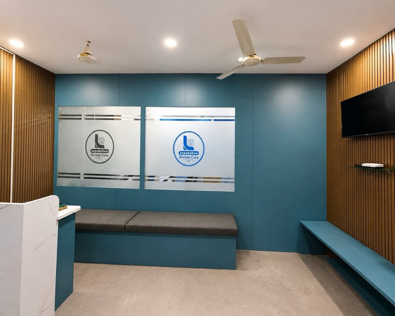 Tooth shaped Lepakshee Dental Clinic sign